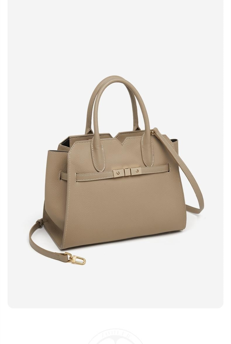 Premium-Look Handbag Womens Top-Grain Leather Tote Bag